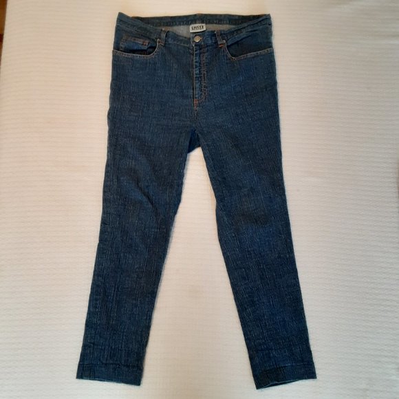 Chico's Women's Medium Wash Blue Denim Straight Leg Jeans, Size; 10 Short - Picture 4 of 5